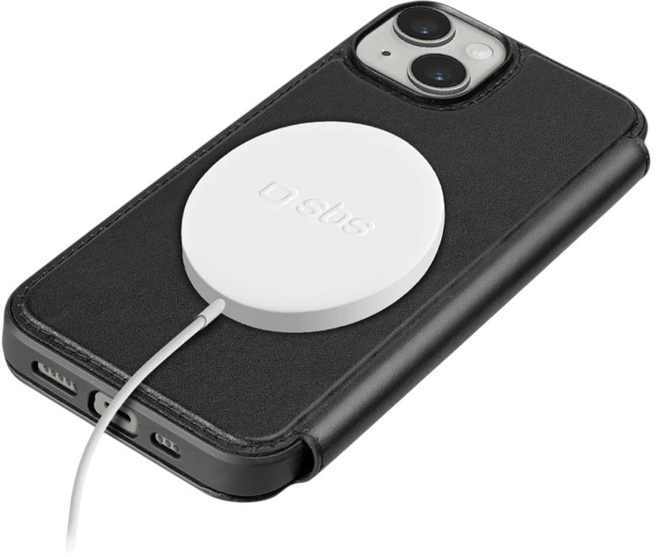Etui z klapką SBS MagSafe do Apple iPhone 13/14 Black (8018417437182) - obraz 2
