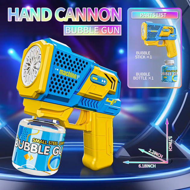 Іграшковий пістолет Бластер генератор мильних бульбашок Bubble Gun - зображення 2