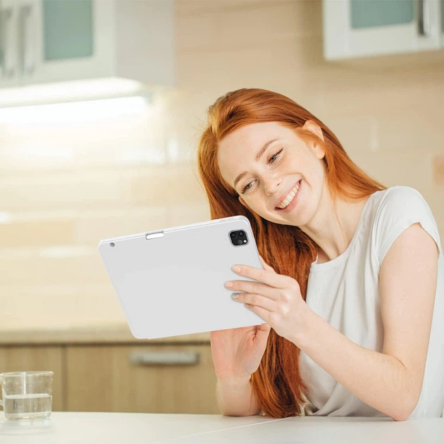 Силиконовый чехол обложка + Pencil Direct Charge + Pencil Holder BBM1 для iPad Pro 12.9" 2020/2021/2022/Air 13" 2024(M2)/2025(M3)/2026(M4) Серый - изображение 7