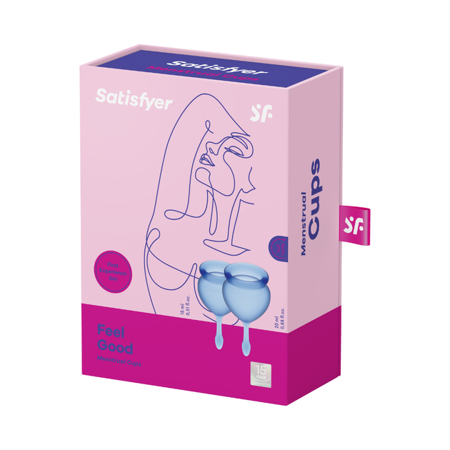 Менструальна чаша набір Feel Good колір: синій Satisfyer, універсальний - изображение 5