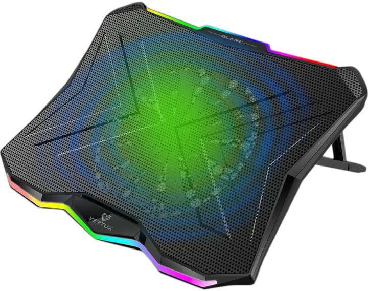 Podstawka chłodząca do laptopa Vertux RGB Glare Black (CPDGLARE) - obraz 2