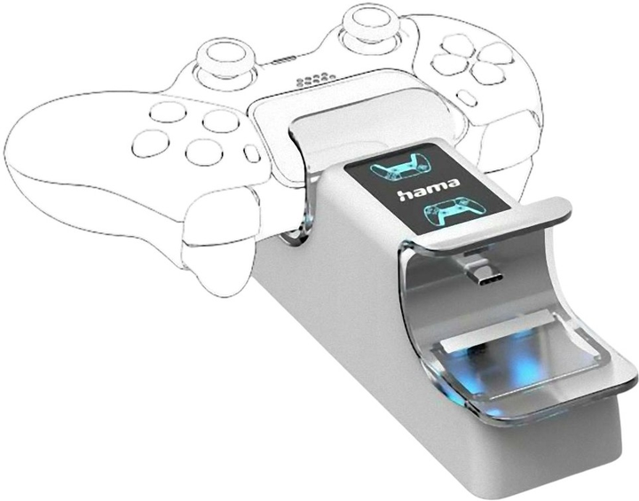 Зарядна станція Hama для двох контролерів PlayStation 5 (4007249544483) - зображення 2