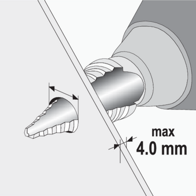 Wiertło stopniowe do metalu z powłoką tytanową YATO HSS-TiN 10-45 mm (YT-44742) - obraz 4