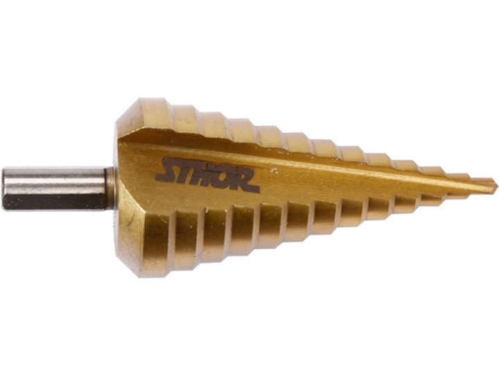 Wiertło stożkowe stopniowe do metalu z powłoką tytanową STHOR HSS 4-39 mm (22613_v) - obraz 2