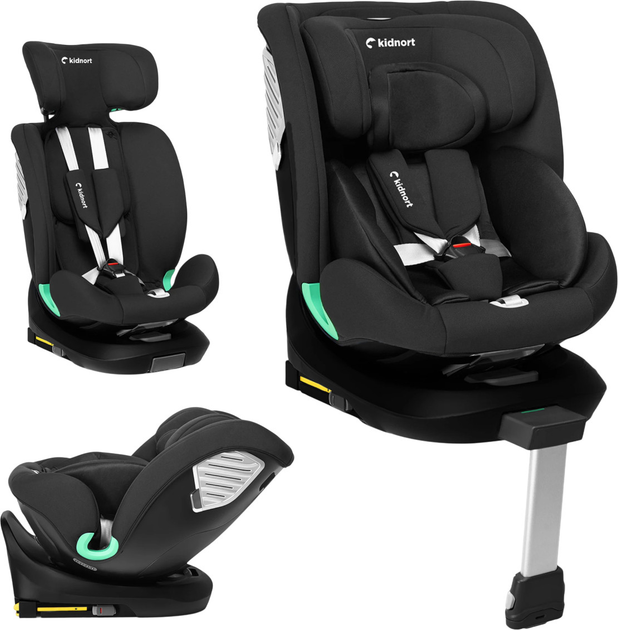 Fotelik samochodowy Kidnort Radjur DK-080137 40-150 cm czarny (5902983624813) - obraz 3