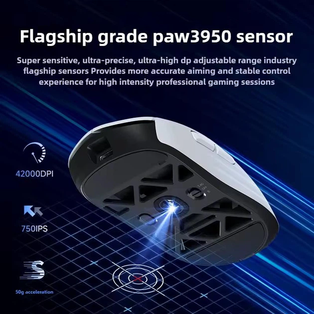 Геймерська акумуляторна бездротова (Bluetooth + 2,4G) миша з Геймерська акумуляторна бездротова (Bluetooth + 2,4G) миша з