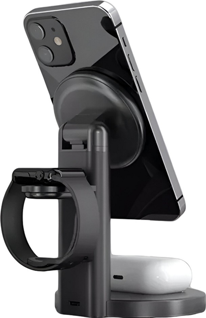 Бездротовий зарядний пристрій Soundliving 3-in-1 Wireless Charger Black (5745000684298) - зображення 3