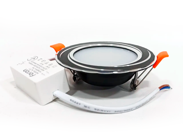 Светодиодный светильник Feron AL777 5W 400Lm 4000K черный / хром (LED панель круглая) Ø93x28мм - изображение 3
