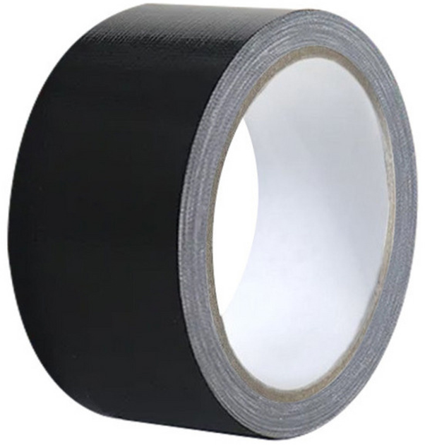 Taśma uniwersalna LEAN Toys Tekstylna Wytrzymała Mocna 48 mm x 50 m Czarna (5905991030225) - obraz 1