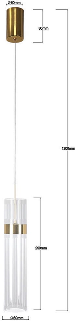 Світлодіодний підвісний світильник Light Prestige Ambiente LP-1510/1P GD - зображення 4