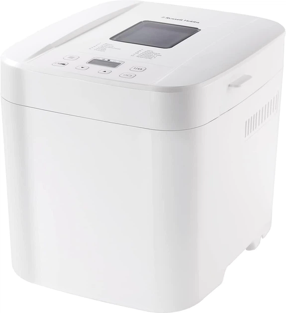 Хлібопічка Russell Hobbs 600Вт, програм-12, макс.вага -1кг, форма-прямокутник, пластик, білий - изображение 2