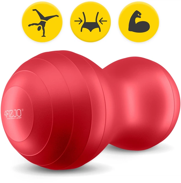 Мяч для фитнеса (арахис) 4FIZJO Air Ball Peanut 45 x 90 см Anti-Burst Red (P-5907739318558) - изображение 8