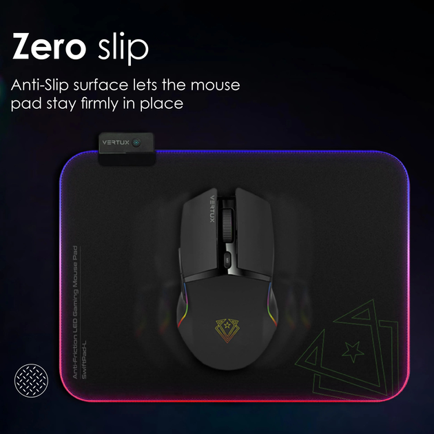 Podkładka pod mysz do gier Vertux SwiftPad-L Game Immersion Black (MPDSWIFTPADL) - obraz 2
