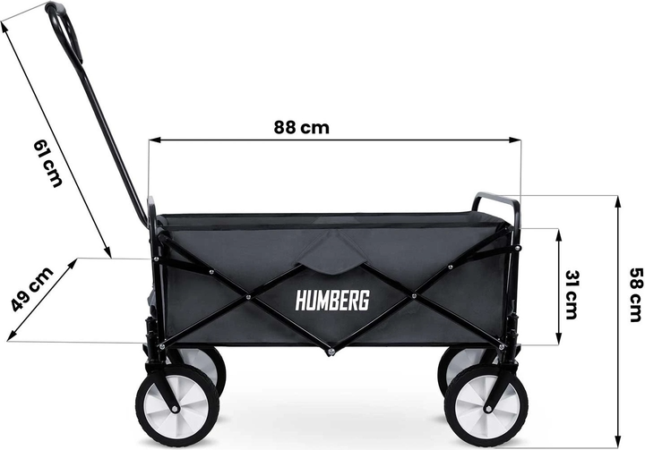Wózek ogrodowy Humberg HM-511 składany 80 l (5903890618483) - obraz 5