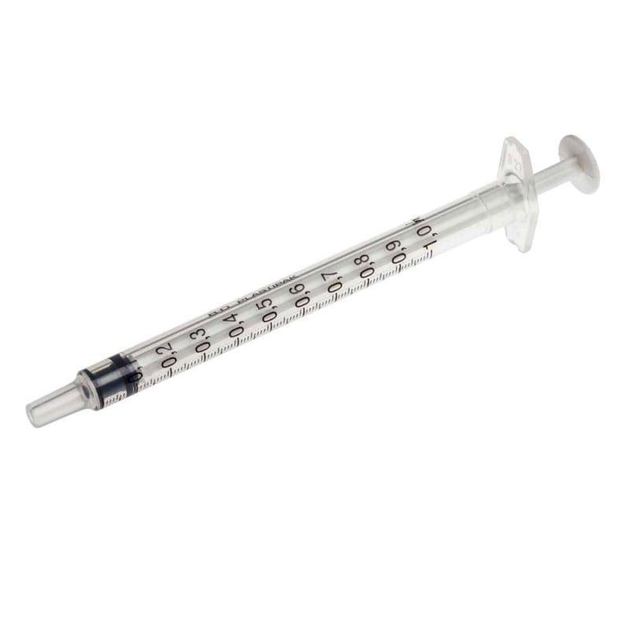 Шприц SF Medical туберкуліновий 1 мл U-100 зі знімною голкою 25G (0,5 х 25 мм) трикомпонентний 100 штук - зображення 2