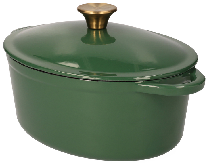 Garnek Homla Andreas żeliwny Zielony 3.5 l (5904183819129) - obraz 3