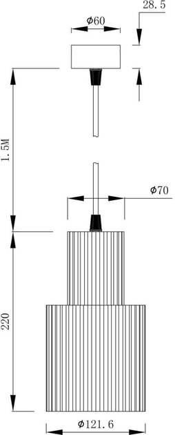 Lampa wisząca Light Prestige Tokio 1xE27 Black (LP-787/1P L BK) - obraz 5