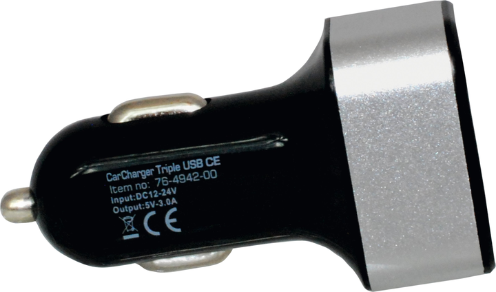Автомобільний зарядний пристрій TechniSat CarCharger Triple USB CE (76-4942-00) - зображення 2