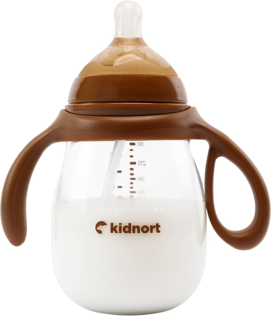 Пляшка для годування Kidnort Jordbaer 6+ міс коричнева 300 мл (5902983634010) - зображення 2
