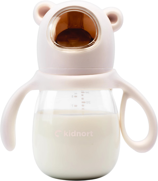 Пляшка для годування Kidnort Jordbaer 6+ міс рожева 240 мл (5902983633976) - зображення 1