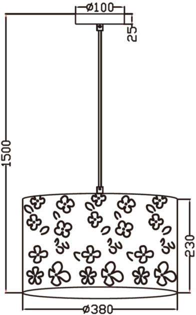 Lampa wisząca Light Prestige Flowers 1xE27 White (LP-686/1P) - obraz 3