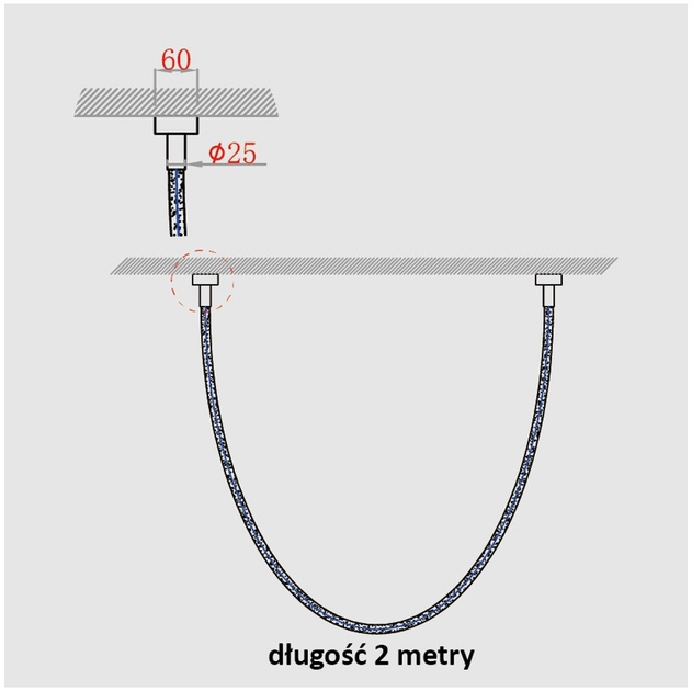 Lampa wisząca Light Prestige Rope Light 2 m Tuya Smart LED CCT White (LP-642/2M Smart) - obraz 5