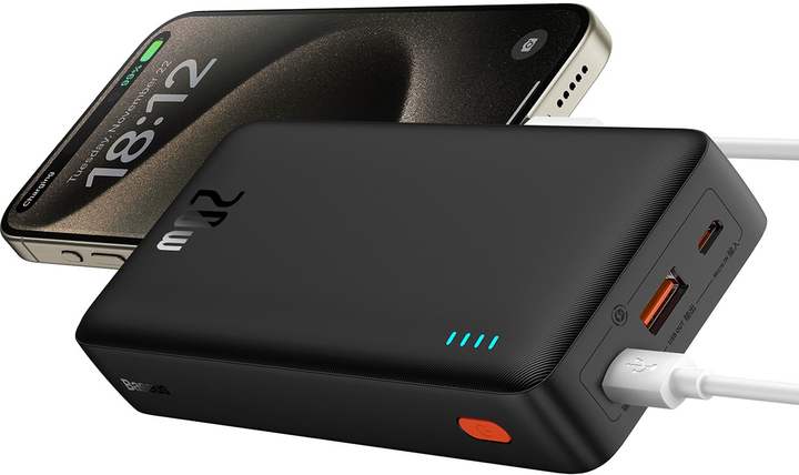 УМБ Baseus Airpow Powerbank 20000mAh Fast Charge 20W Black (P10022804113-00) - зображення 3
