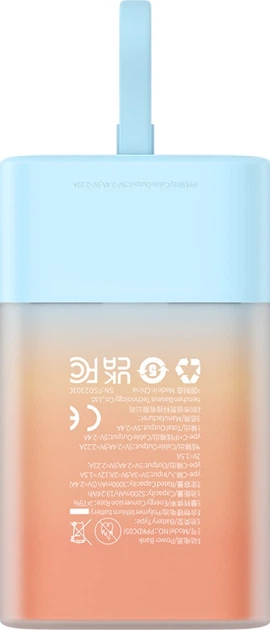 УМБ Baseus Popsicle 5200 mAh 20 W Blue-Orange (6932172633097) - зображення 3