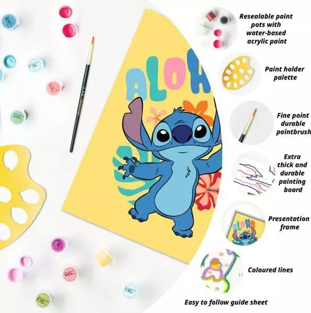 Malowanie po numerach Ravensburger CreArt Aloha Stitch 23769 (4005556237692) - obraz 5
