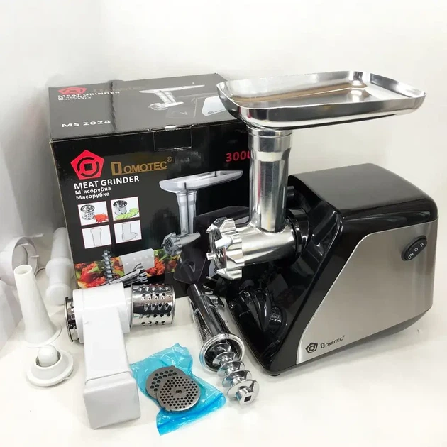 Электромясорубка Domotec MS-2024 Metal Tomato Juice SHREDDER 3000 Вт 6689 - изображение 2