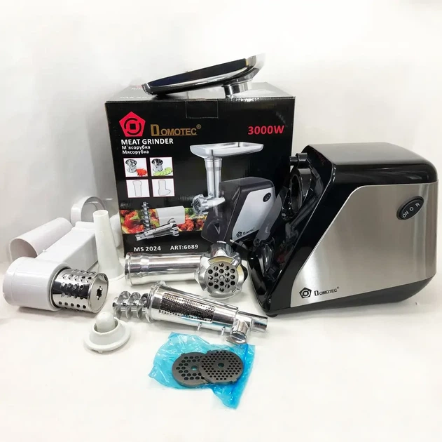 Электромясорубка Domotec MS-2024 Metal Tomato Juice SHREDDER 3000 Вт 6689 - изображение 8