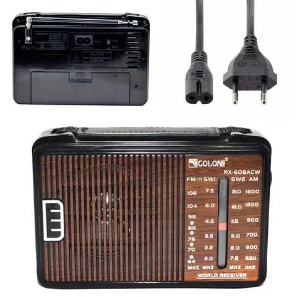 Портативный радиоприёмник Golon RX-608ACW с mp3 плеером от сети 220 Вт и батареек 2319 - Фото 9 Портативный радиоприёмник Golon RX-608ACW с mp3 плеером от сети 220 Вт и батареек 2319 - изображение 9