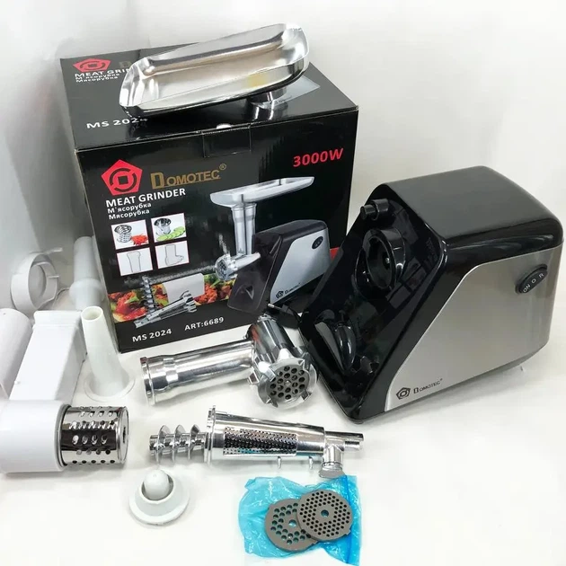 Электромясорубка Domotec MS-2024 Metal Tomato Juice SHREDDER 3000 Вт 6689 - изображение 9