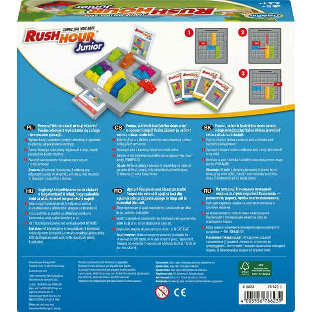 Gra planszowa ThinkFun Godziny szczytu Rush Hour Junior Gra logiczna (wydanie polskie) 766239 (4005556766239) - obraz 8