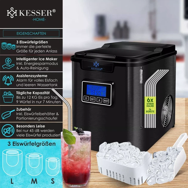 Льдогенератор KESSER 150 Вт 2,2 л 12 кг/24ч - изображение 2