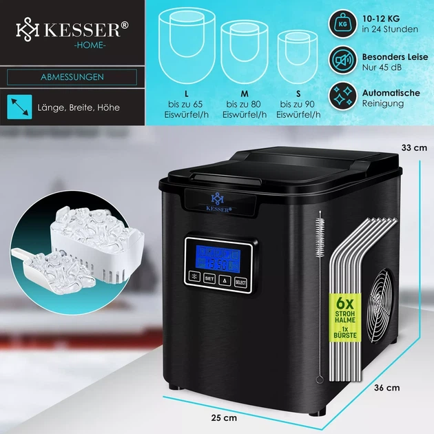 Льдогенератор KESSER 150 Вт 2,2 л 12 кг/24ч - изображение 3