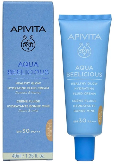 Крем для обличчя з SPF захистом Apivita Aqua Beelicious Healthy Glow 40 мл (5201279094645) - зображення 2
