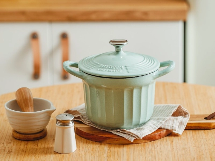 Гусятниця Buydeem чавунна емальована Cozy Greenish 1.8 л (6950386610123) - зображення 5