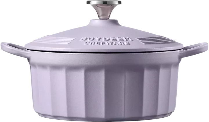 Garnek do gotowania gęsi Buydeem żeliwny emaliowany Petal Purple 2.9 l (6950386607192) - obraz 1