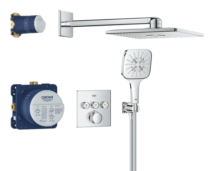 Душова система прихованого монтажу на 3 виходи з термостатом Grohe Grohtherm SmartControl (34864000) - Фото 1 Душова система прихованого монтажу на 3 виходи з термостатом Grohe Grohtherm SmartControl (34864000) - зображення 1