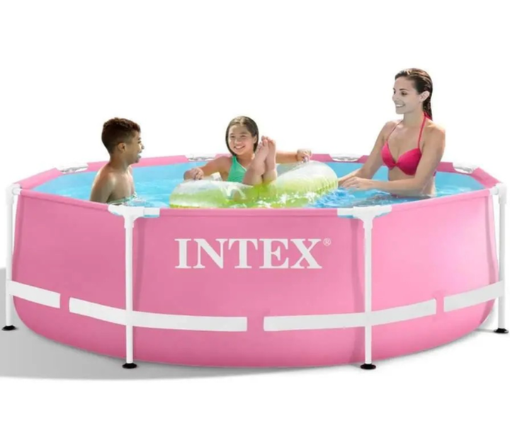 Каркасний басейн Intex Metal Frame 244x76 см розовый (IND-28290) - Фото 5 Каркасний басейн Intex Metal Frame 244x76 см розовый (IND-28290) - изображение 5