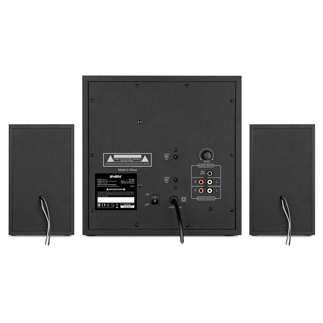 Акустична система SVEN MS-2085 Black 60 Вт, Bluetooth, FM-радіо, USB/SD (SV-020101) - зображення 6