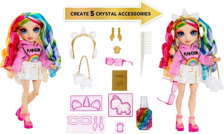 Lalka Rainbow High Creative Crystals Fashion Doll Amaya (121411) (0035051121411) - obraz 4
