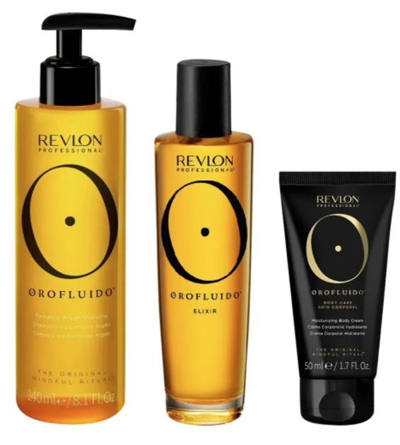Zestaw do pielęgnacji włosów Revlon Professional Orofluido The Wellness Set Szampon 240 ml + Olej do włosów 100 ml + Krem dla ciała 50 ml (8432225137346) - obraz 1