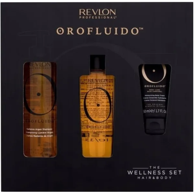 Zestaw do pielęgnacji włosów Revlon Professional Orofluido The Wellness Set Szampon 240 ml + Olej do włosów 100 ml + Krem dla ciała 50 ml (8432225137346) - obraz 2