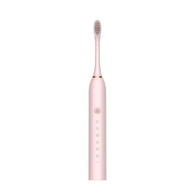 Біла Електрична зубна щітка Sonic Toothbrush Х-3 ультразвукова акумуляторна 4 змінні насадки в комплекті - Фото 3 Біла Електрична зубна щітка Sonic Toothbrush Х-3 ультразвукова акумуляторна 4 змінні насадки в комплекті - зображення 3