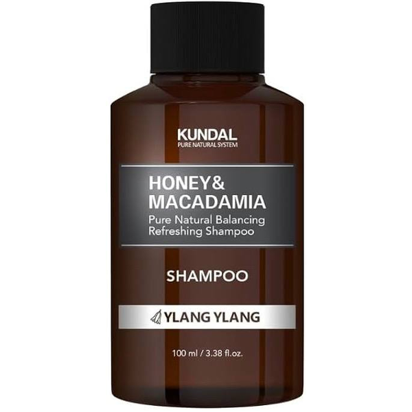 Шампунь KUNDAL Honey & Macadamia Nature Shampoo Ylang-Ylang для поврежденных волос с ароматом Иланг-Иланг 100 мл - Фото 1 Шампунь KUNDAL Honey & Macadamia Nature Shampoo Ylang-Ylang для поврежденных волос с ароматом Иланг-Иланг 100 мл - изображение 1