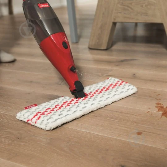 Швабра з телескопічною ручкою Vileda Max Spray з розпилювачем, двостороння насадка 40 × 14 см, резервуар 750 мл (173502) - зображення 6