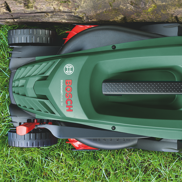 Мощная газонокосилка электрическая Bosch UniversalRotak 34-405 : 1.3 кВт, ширина захвата 34 см (06008A6401) - изображение 7