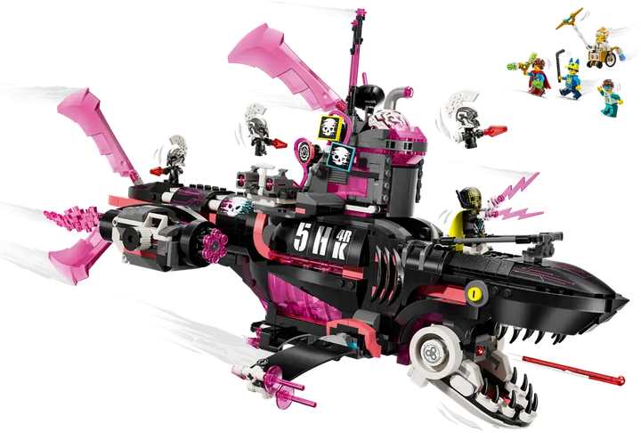 Конструктор LEGO DREAMZzz Підводний човен Кошмарна акула 1413 елемента (71500) - зображення 4